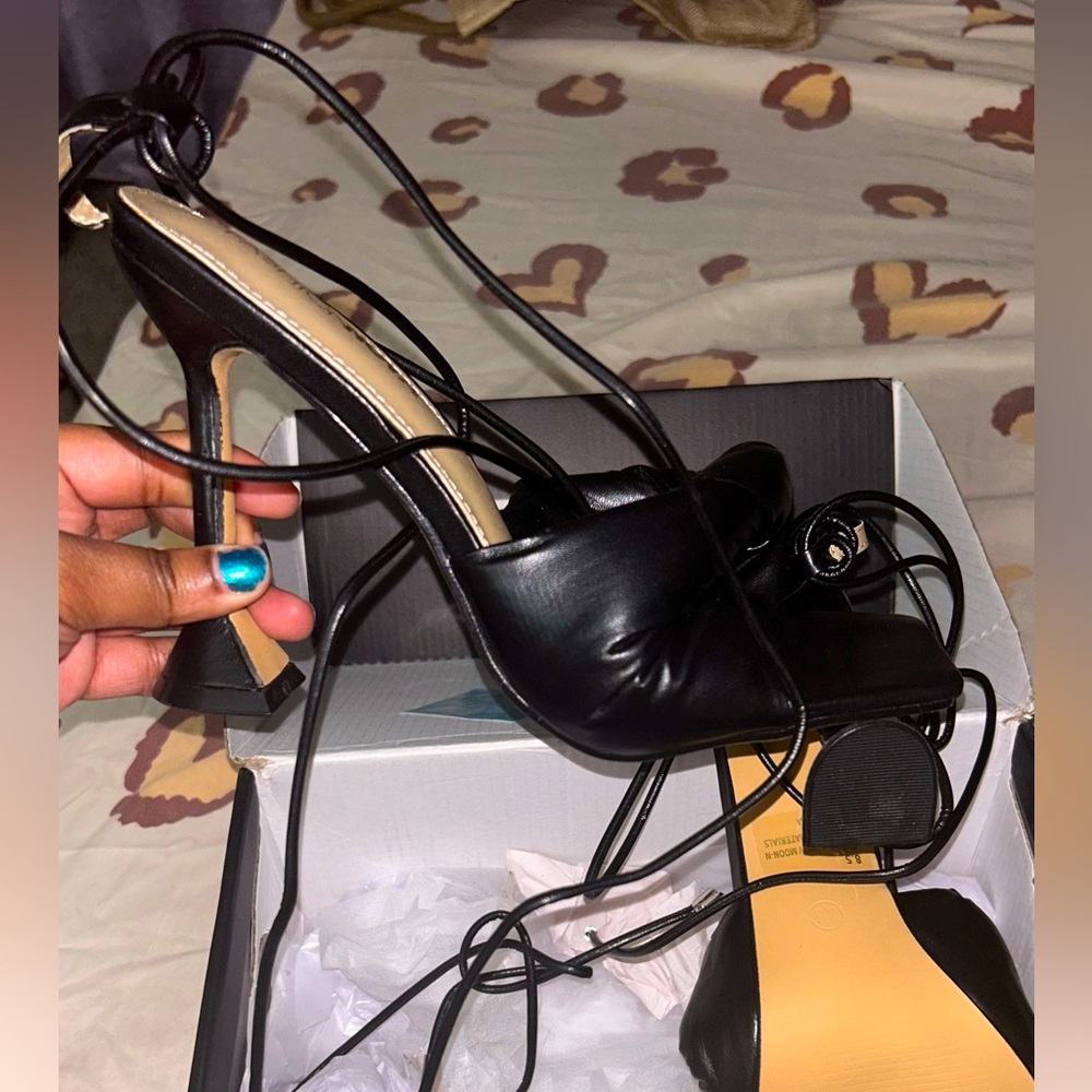 Fashion nova laced up heels